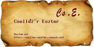 Csellár Eszter névjegykártya
