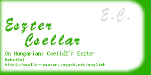 eszter csellar business card